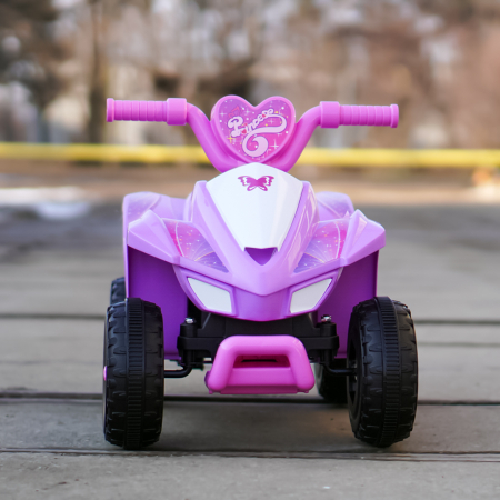 ATV electric pentru fetite 18-36 luni, Kinderplay Princess 25W, 6V, barby pink [2]