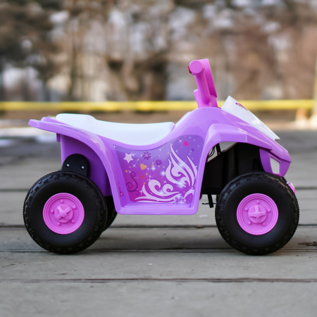ATV electric pentru fetite 18-36 luni, Kinderplay Princess 25W, 6V, barby pink [4]
