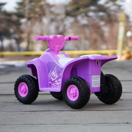 ATV electric pentru fetite 18-36 luni, Kinderplay Princess 25W, 6V, barby pink [7]