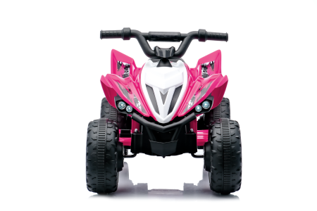 ATV electric pentru fetite, Kinderplay Raptor, 80W, 12V, roti moi, telecomanda inclusa, roz [2]