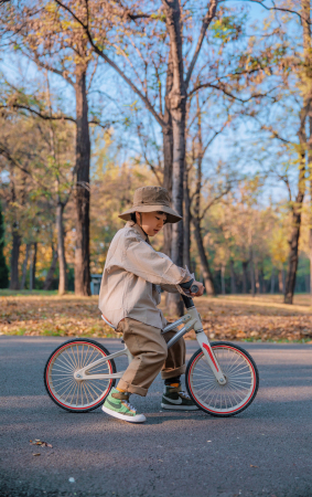 Bicicleta de echilibru pentru copii Kinderplay Explorer Bike, 2-5 ani, roti moi din spuma 12inch, bej [13]