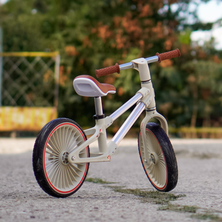 Bicicleta de echilibru pentru copii Kinderplay Explorer Bike, 2-5 ani, roti moi din spuma 12inch, bej [4]