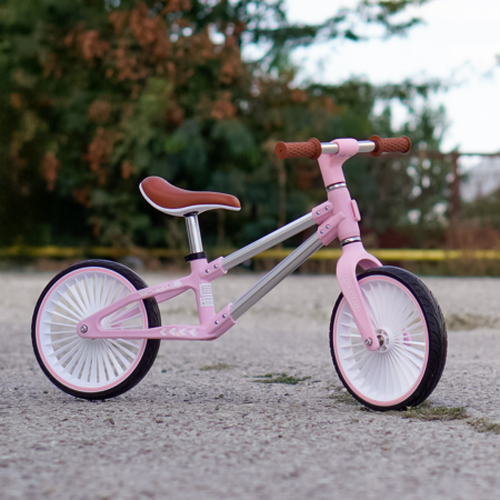 Bicicleta de echilibru pentru copii Kinderplay Explorer Bike, 2-5 ani, roti moi din spuma 12inch, roz [5]