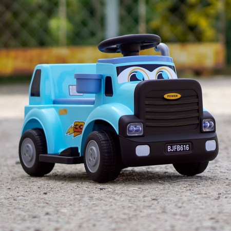 Camion electric pentru copii, Kinderplay Lightning 33,  30W, 6V, albastru [1]