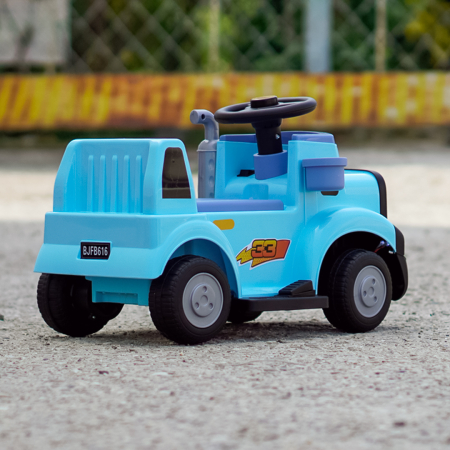 Camion electric pentru copii, Kinderplay Lightning 33,  30W, 6V, albastru [6]