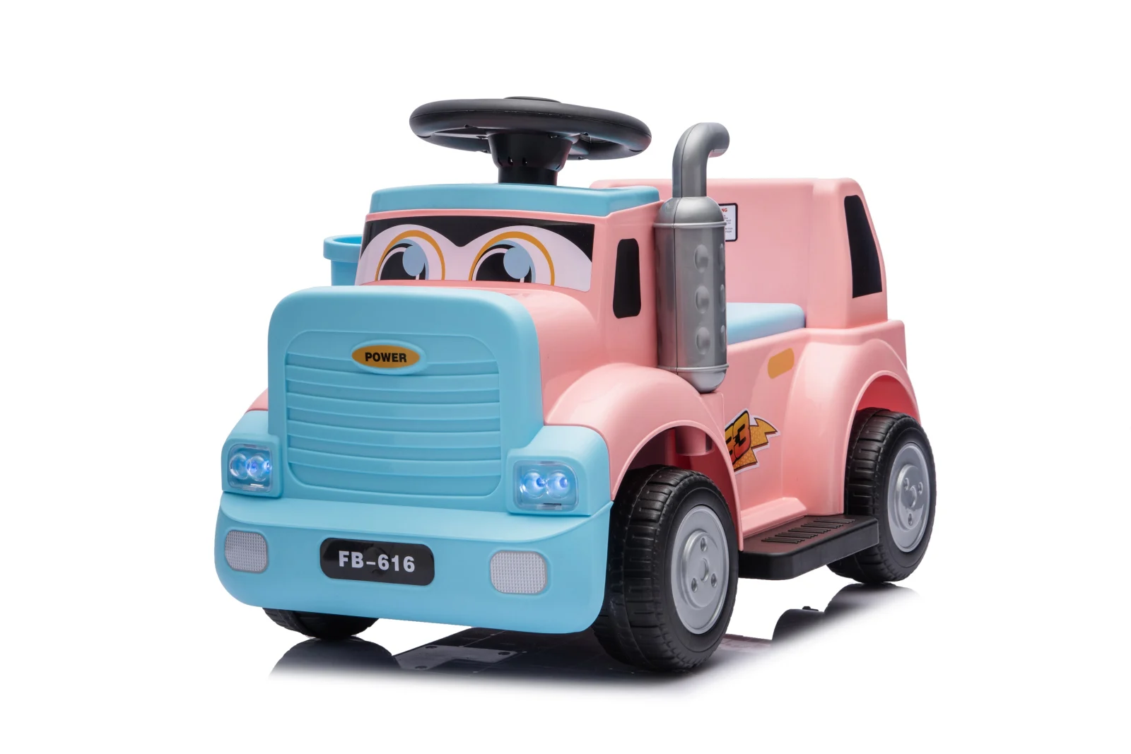 Camion electric pentru copii, Kinderplay Lightning 33,  30W, 6V, roz [7]