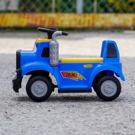 Camion electric pentru copii, Kinderplay Lightning 33,  30W, 6V, albastru inchis [10]