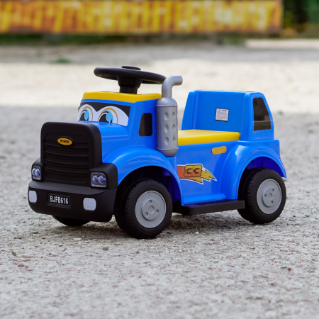 Camion electric pentru copii, Kinderplay Lightning 33,  30W, 6V, albastru inchis [11]