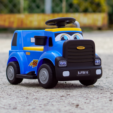 Camion electric pentru copii, Kinderplay Lightning 33,  30W, 6V, albastru inchis [2]