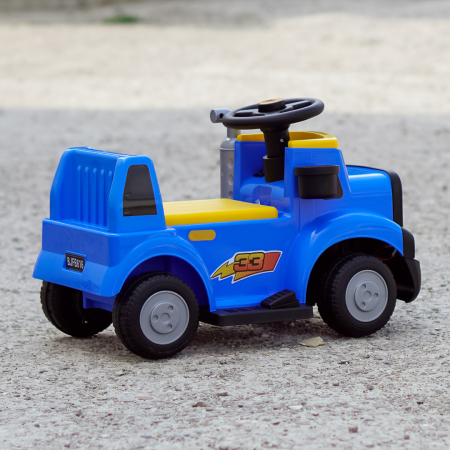Camion electric pentru copii, Kinderplay Lightning 33,  30W, 6V, albastru inchis [6]