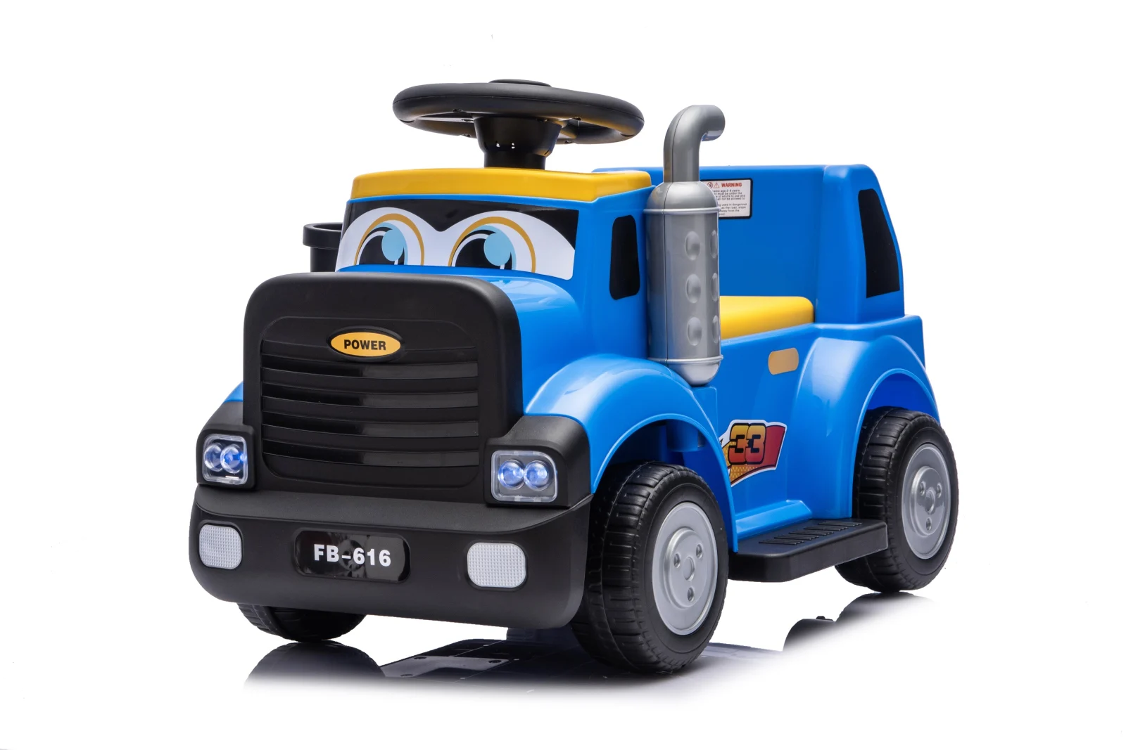 Camion electric pentru copii, Kinderplay Lightning 33,  30W, 6V, albastru inchis [1]