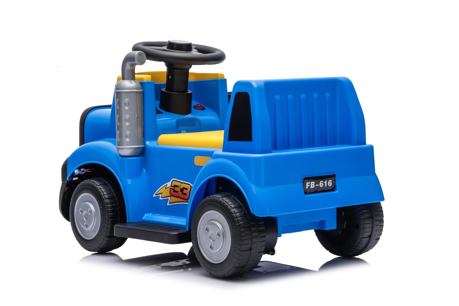 Camion electric pentru copii, Kinderplay Lightning 33,  30W, 6V, albastru inchis [6]
