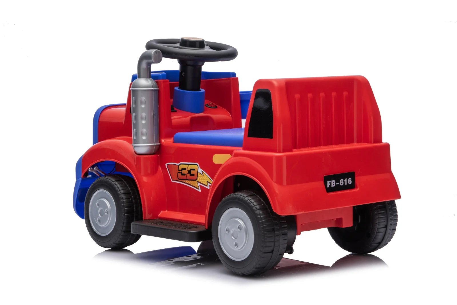 Camion electric pentru copii, Kinderplay Lightning 33,  30W, 6V, rosu [3]