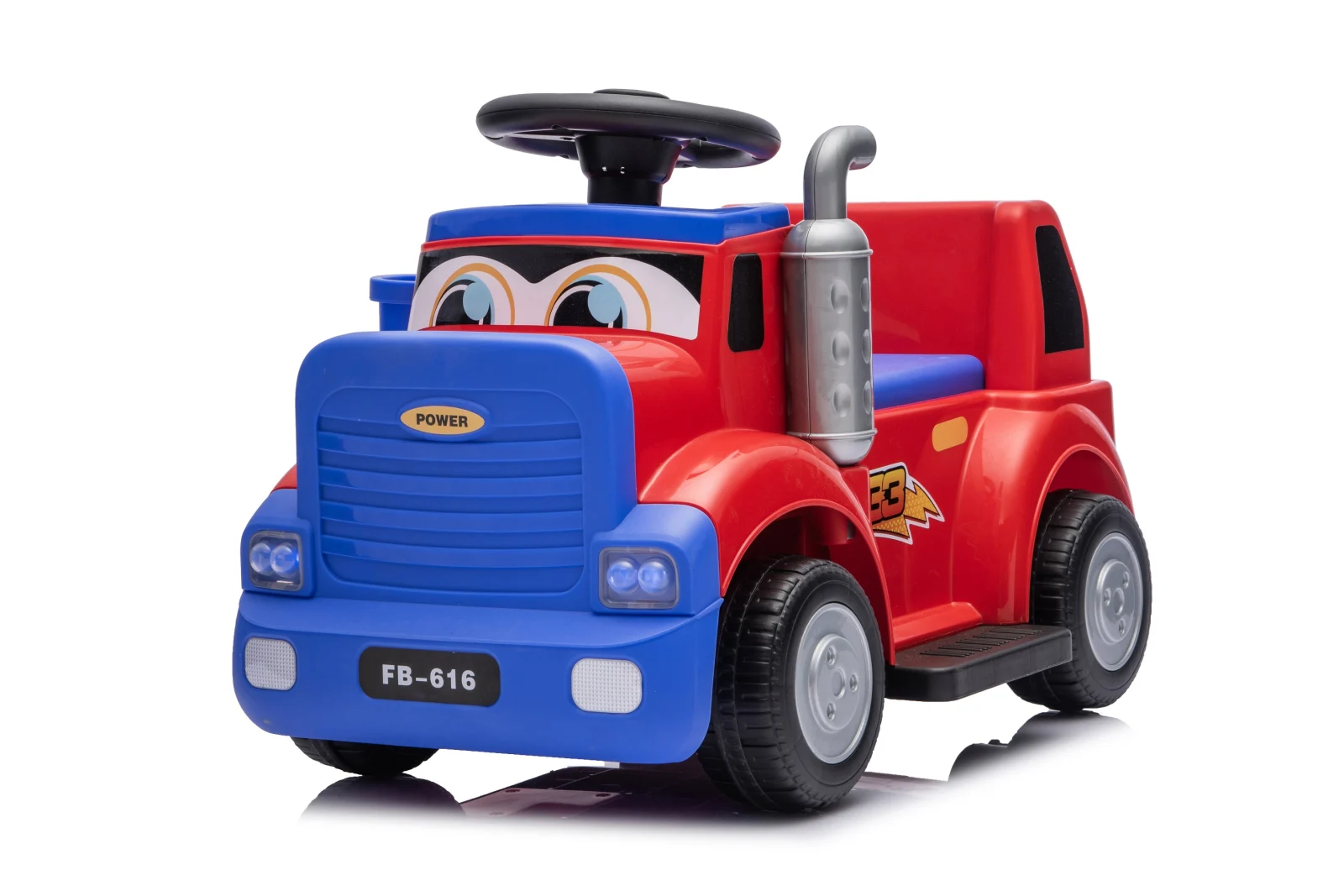 Camion electric pentru copii, Kinderplay Lightning 33,  30W, 6V, rosu [4]