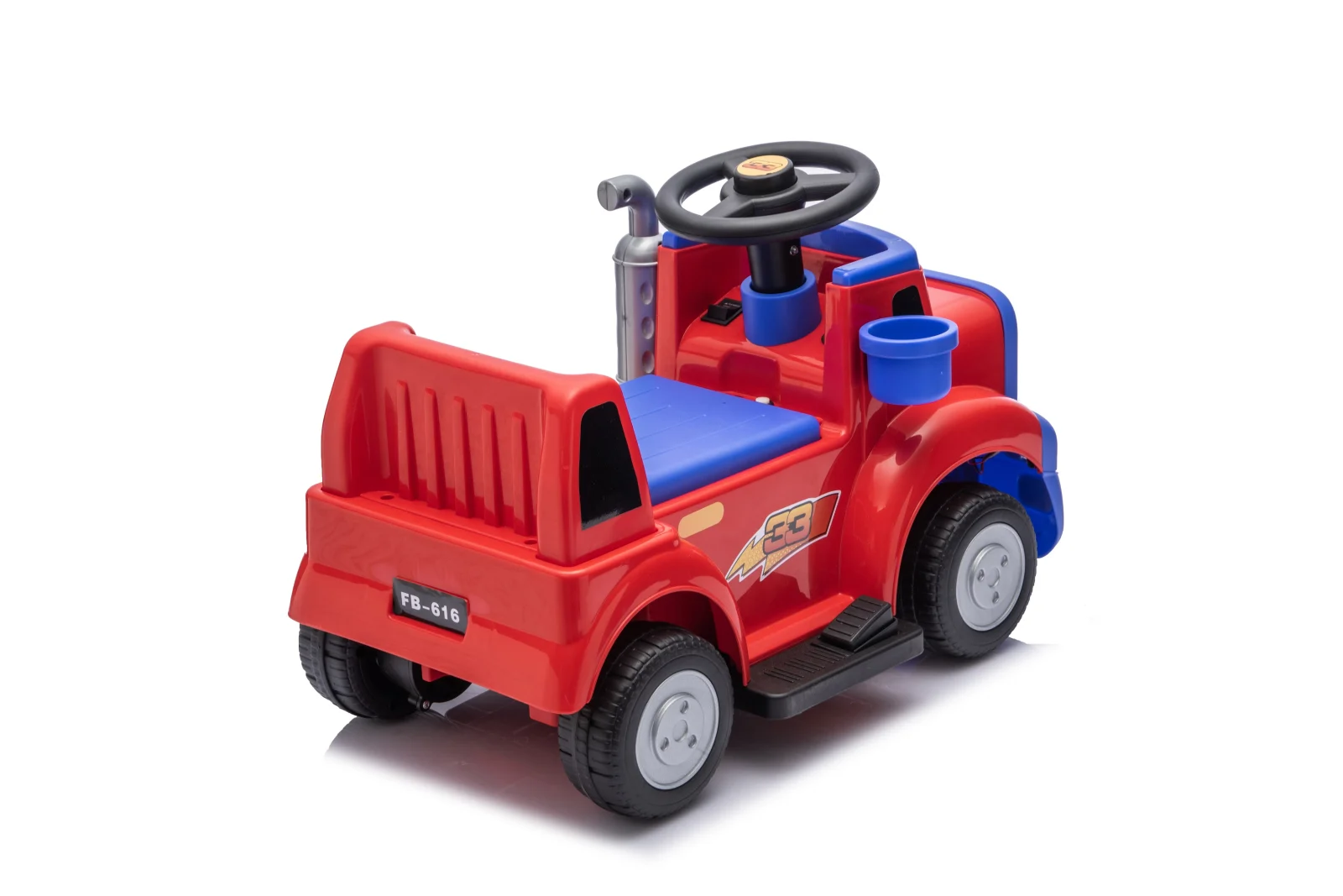 Camion electric pentru copii, Kinderplay Lightning 33,  30W, 6V, rosu [1]