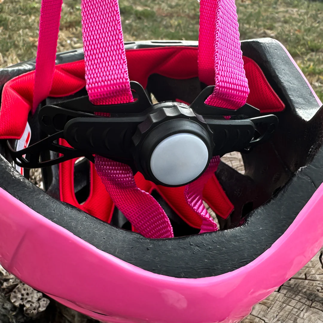 Casca de protectie pentru copii, marime ajustabila, cu lumini , roz [3]