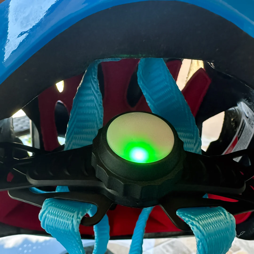 Casca de protectie pentru copii, marime ajustabila, cu lumini , albastra [4]