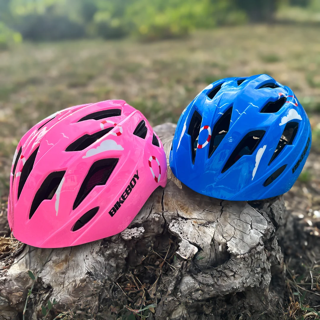 Casca de protectie pentru copii, marime ajustabila, cu lumini , albastra [5]