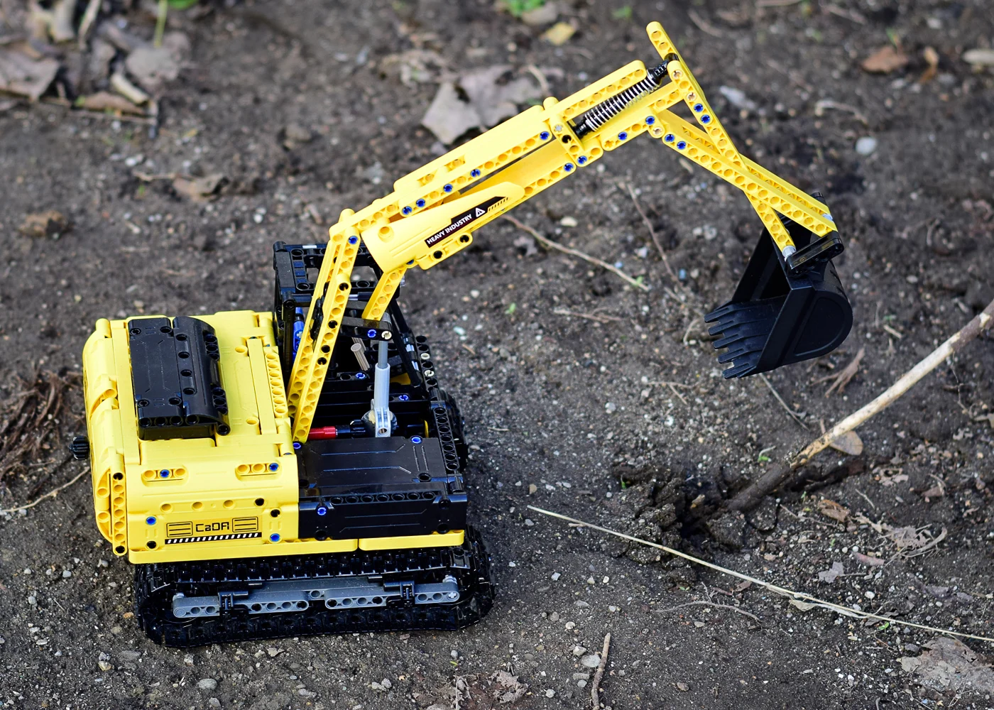 Excavator cu telecomandă CADA, set construcție 544 de piese, funcții mecanice mobile, 400mAh, pentru copii 6-12 ani [6]