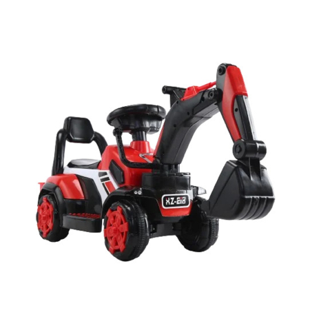 Premergatoare - Excavator pentru copii Kinderplay, tip premergator, 18-36 luni, incarcator manual, echipare standard, rosu