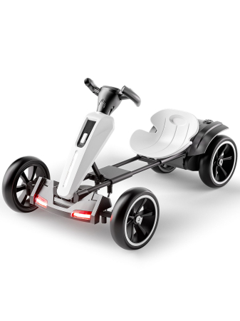 Karturi cu pedale - GoKart V2 electric pentru copii 3 - 7 ani  alb