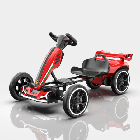 Kart electric pentru copii 3-7 ani, Kinderplay Rider 70W, 12V 4.5Ah,  roti moi si telecomanda, rosu [1]