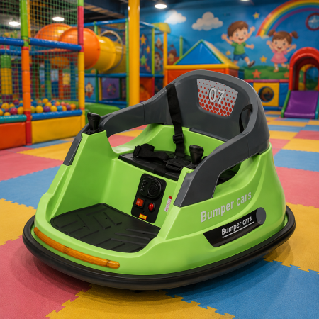 Kinderplay Bumper, masinuta busitoare electrica pentru copii, 12V 70W, telecomanda inclusa, verde [1]