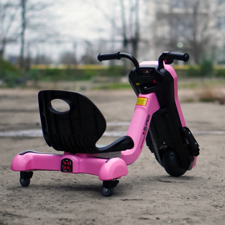 Kinderplay Slider 360, tricicleta electrica 12V pentru copii de 4–7 ani, culoare roz [5]