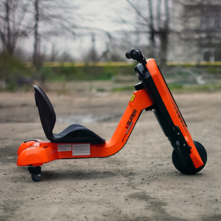 Kinderplay Slider 360, tricicleta electrica 12V pentru copii de 4–7 ani, orange [7]