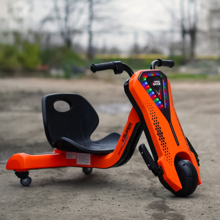 Kinderplay Slider 360, tricicleta electrica 12V pentru copii de 4–7 ani, orange [2]