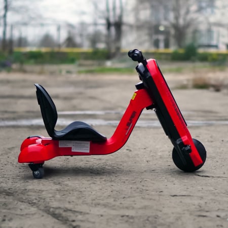 Kinderplay Slider 360, tricicleta electrica 12V pentru copii de 4–7 ani, rosie [5]