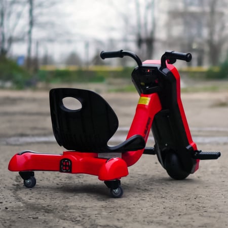 Kinderplay Slider 360, tricicleta electrica 12V pentru copii de 4–7 ani, rosie [4]