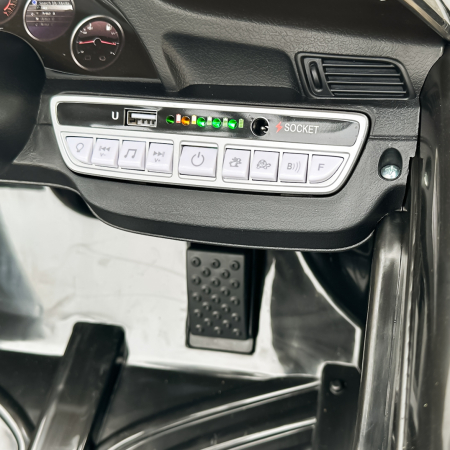 Masinuta electrica pentru copii 2-5 ani, RUF CTR 3 70W 12V, echipata premium, neagra [13]