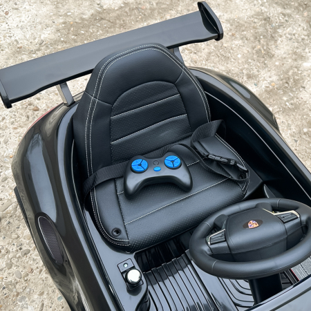 Masinuta electrica pentru copii 2-5 ani, RUF CTR 3 70W 12V, echipata premium, neagra [11]