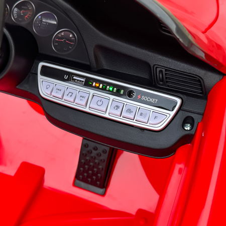 Masinuta electrica pentru copii 2-5 ani, RUF CTR 3 70W 12V, echipata premium, rosie [10]