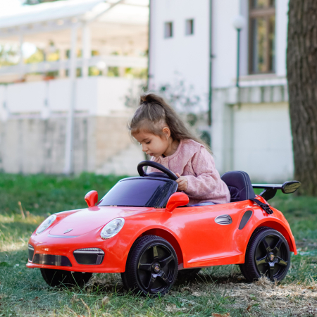 Masinuta electrica pentru copii 2-5 ani, RUF CTR 3 70W 12V, echipata premium, rosie [3]