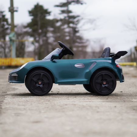 Masinuta electrica pentru copii 2-5 ani, RUF CTR 3 70W 12V, echipata premium, verde [5]