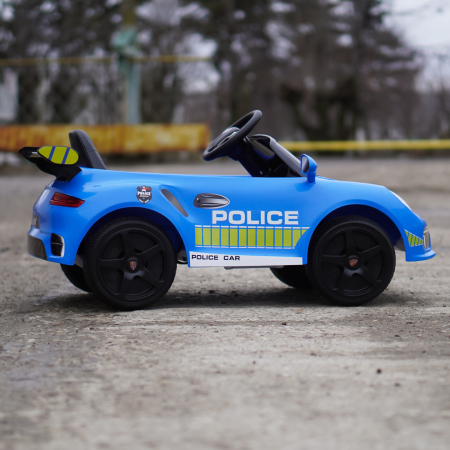 Masinuta electrica pentru copii 2-5 ani, RUF CTR 3 Police, 70W 12V, echipata premium, albastra [8]