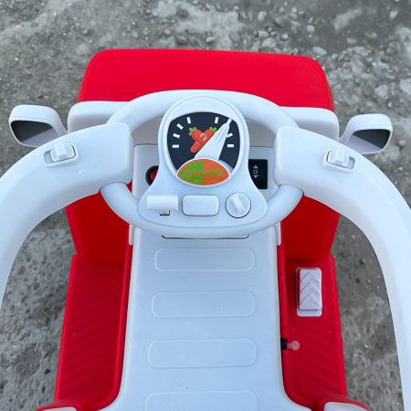 Masinuta pentru copii 4 in 1, Kinderplay FunnyBunny 60W 6V, cu telecomanda si remorca, rosie [11]