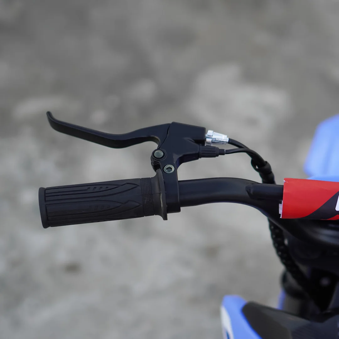 Motocicleta electrica pentru copii 5-10 ani, Honda CRF450 250W, 24V, roti gonflabile, albastra [15]