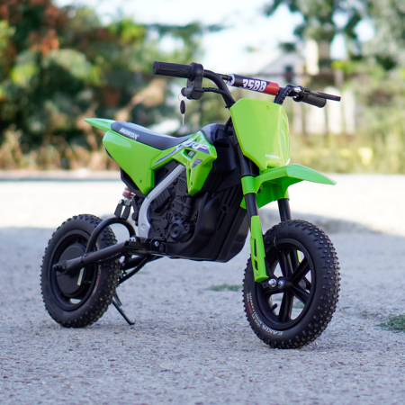 Motocicleta electrica pentru copii 5-10 ani, Honda CRF450 250W, 24V, roti gonflabile, verde [1]