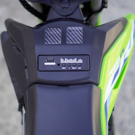 Motocicleta electrica pentru copii 5-10 ani, Honda CRF450 250W, 24V, roti gonflabile, verde [10]