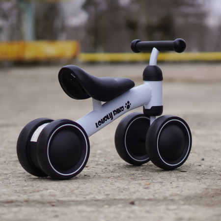 Premergator si bicicleta fara pedale, LoveLy Bike pentru copii 18-30 luni, roti EVA, alba [5]