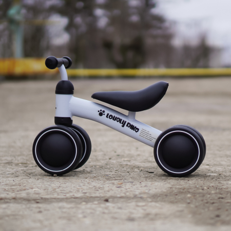 Premergator si bicicleta fara pedale, LoveLy Bike pentru copii 18-30 luni, roti EVA, alba [3]