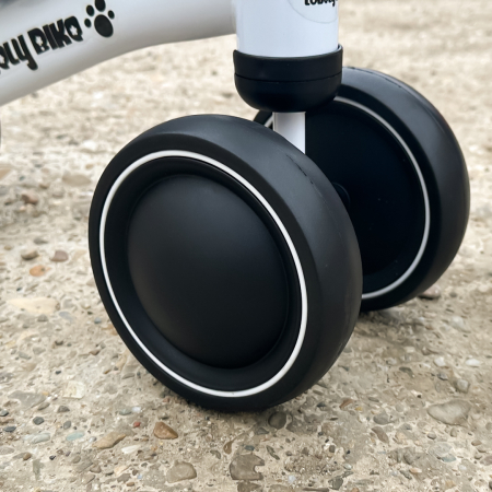 Premergator si bicicleta fara pedale, LoveLy Bike pentru copii 18-30 luni, roti EVA, alba [8]