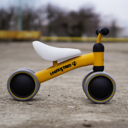 Premergator si bicicleta fara pedale, LoveLy Bike pentru copii 18-30 luni, roti EVA, galbena [5]