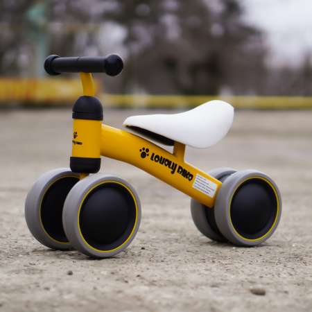 Premergator si bicicleta fara pedale, LoveLy Bike pentru copii 18-30 luni, roti EVA, galbena [1]