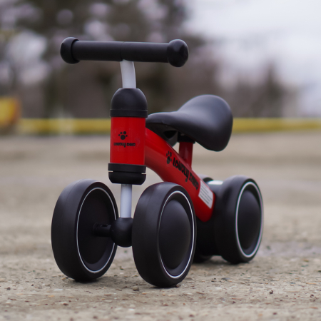 Premergator si bicicleta fara pedale, LoveLy Bike pentru copii 18-30 luni, roti EVA, rosie [1]