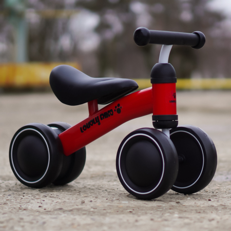 Premergator si bicicleta fara pedale, LoveLy Bike pentru copii 18-30 luni, roti EVA, rosie [6]