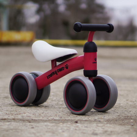 Premergator si bicicleta fara pedale, LoveLy Bike pentru copii 18-30 luni, roti EVA, roz [4]